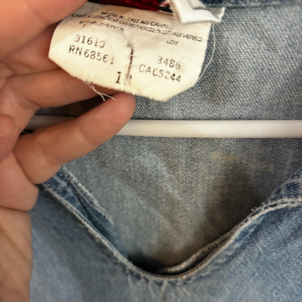 Light Wash Denim Maxi Dress with Collared V-Neck - Picture 5 of 7